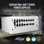 Nguồn Máy Tính Corsair RM850x Shift 80 Plus Gold Full Modular ATX - White